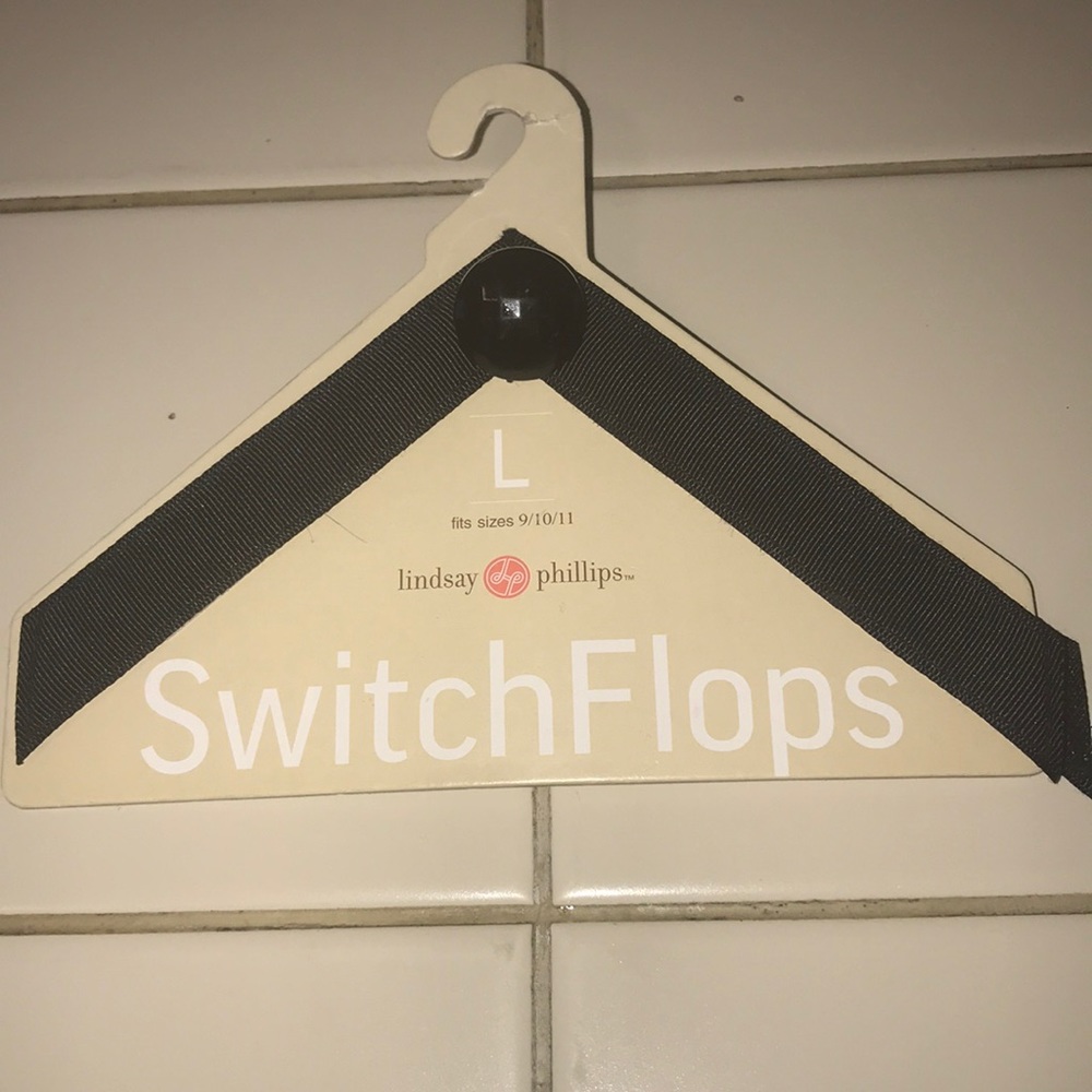 NWT Black Velcro Flip Flop Covers